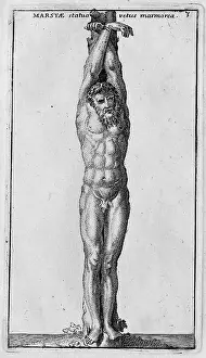 Eighteenth Century Prints: The maltreated Marsyas, originally god of the river of the same name which rises at Kelainai