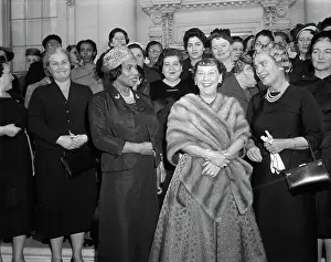 Luncheon Prints: Mamie Eisenhower and Marian Anderson at Luncheon