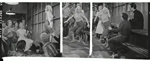 Mamie Van Doren Dancing on The Set