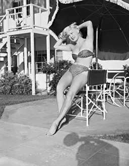 Mamie Van Doren Poses In Bathing Suit