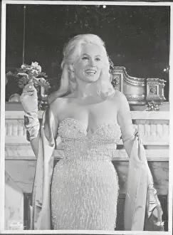 Mamie Van Doren Posing in Stunning Dress