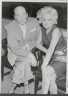 Mamie Van Doren Sitting Next to Jerry Giesler
