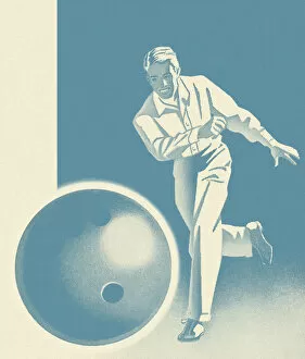 Leisure Time Collection: Man Bowling