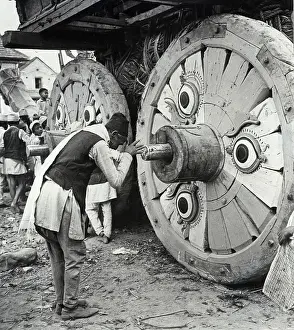 Prayer Prints: Man Bows Before Chariot of Saint Machchandra Nath