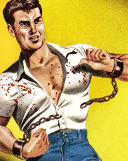 Man Breaking Out of Shackles