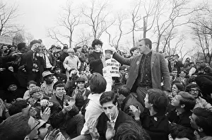 Applauding Prints: Man Burning Draft Card at Vietnam War Protest