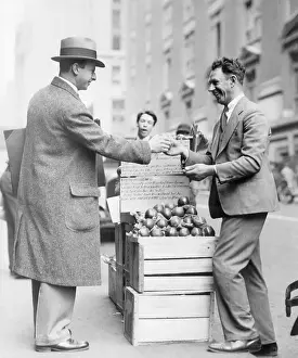 Merchant Prints: Man Buying an Apple from Man
