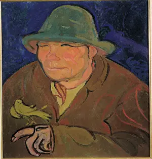 Hand Prints: The Man with the Canary, by Gino Rossi, 1913, 20th Century, cm 53 x 50