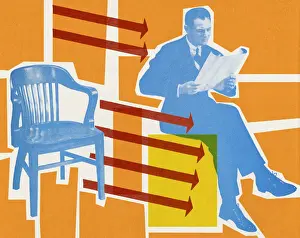 Illustrat Prints: Man and Chair