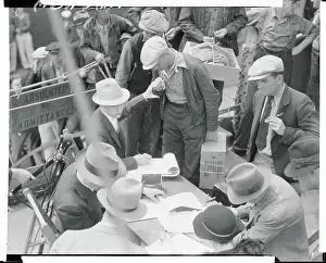 Man Checking In a Ship Passenger