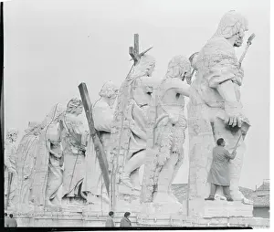 Difficult Prints: Man Cleaning Apostle Statues