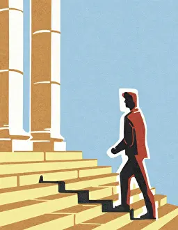 Man Climbing Stairs