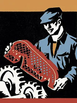 Man Covering Gears