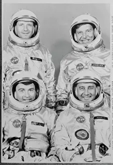 Thomas P Prints: Four Man Crew of First Gemini Space Flight