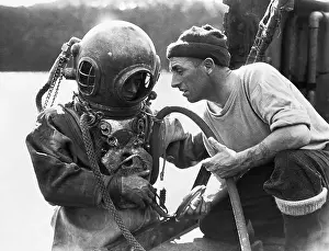 Duke Prints: Man in Deep Sea Diving Gear