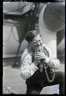 Teeth Prints: Man Demonstrates Teeth Chain Breaking