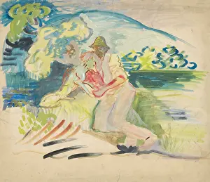 Art Gallery Prints: Man With A Dog