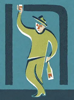 Drunk Prints: Man Drinking