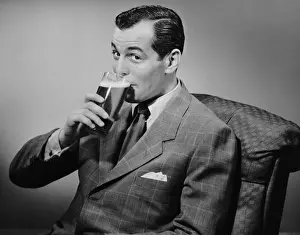 Man drinking beer