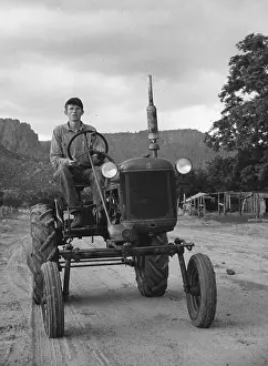 Man Driving Tractor