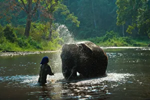 Images Dated 27th February 2011: Man with his elephant