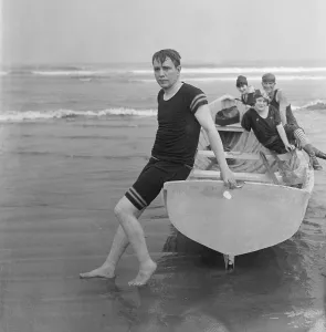 Trial Prints: Man Enjoying Himself On The Beach