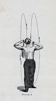 Indian Club Prints: Man Exercising W/Indian Clubs (Illus.)