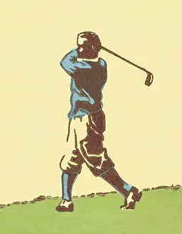 Illustra Prints: Man Golfing