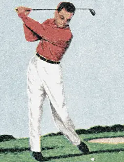Illustration And Pai Prints: Man Golfing