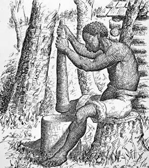 Effort Prints: Man Grinding Grain