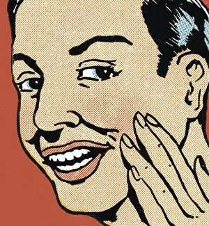 Facial Expressi Prints: Man With Hand Touching Face