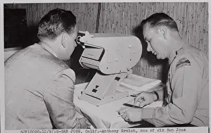 San Jose Prints: Man Having Visual Reflexes Tested