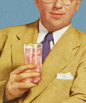 Man Holding Pink Drink