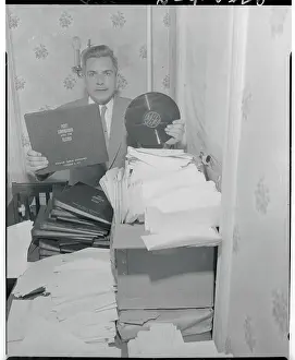 Yonkers Prints: Man Holding a Record Album