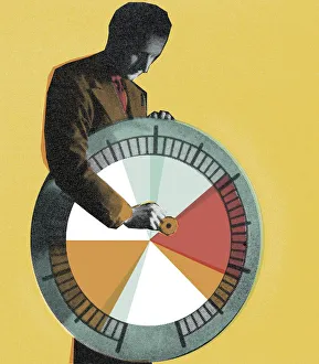 Aiming Gallery: Man Holding Spinning Wheel