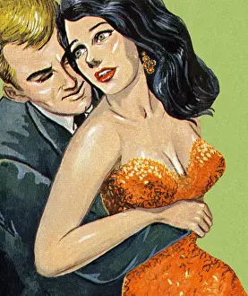 Man Hugging Woman From Behind