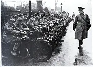 Captain Prints: Man Inspecting Motorcycles