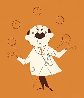 Man Juggling Oranges