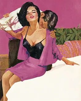 Sexual Prints: Man Kissing a Woman