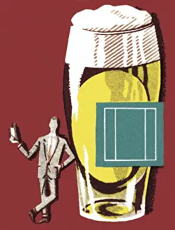 After Work Prints: Man and a Large Glass of Beer