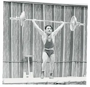 Munich Prints: Man Lifting a Barbell