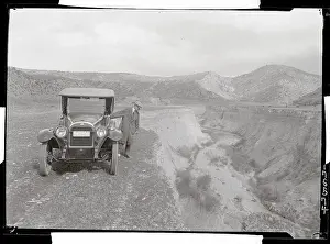 Landforms Prints: Man Looking Down into Valley