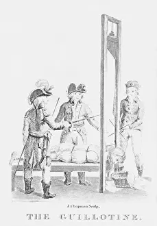 Terror Prints: Man Lying in Guillotine