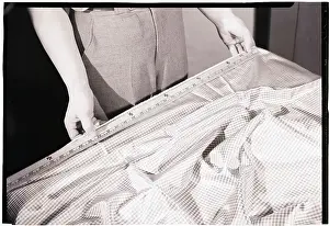 Yard Prints: Man Measuring Cloth With Yardstick