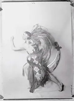 Man in Native American Costume Dancing