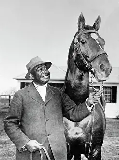 Racehorse Prints: Man O War and Groomer