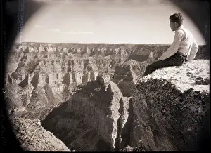 Man Overlooking Grand Canyon