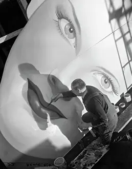 Huge Prints: Man Painting Billboard
