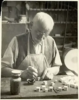 Dots Prints: Man Painting Die