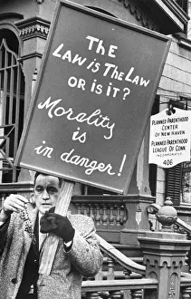 Placard Prints: Man Pickets Outside New Haven Planned Parenthood